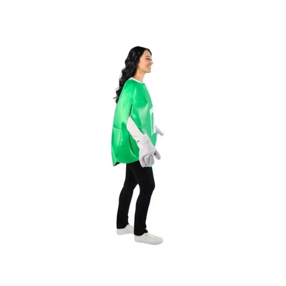 Green M&M'S Adult Costume Tunic‎ With Gloves One Size Fits Most Rubies NWT M&M